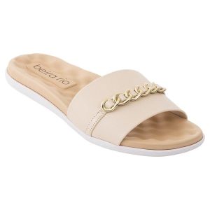 Chinelo Beira Rio Creme em Sintético