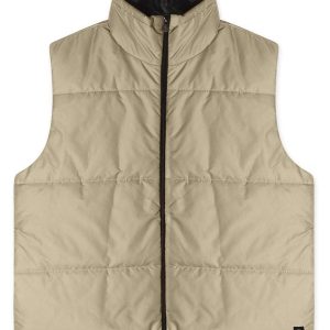 Colete Cropped Puffer Juvenil Feminino Bege