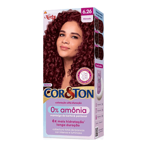 Coloração Alta Duração Cor&ton 0% Amônia Marsala 6.26