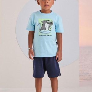 Conjunto Azul Acqua de Tubarão Azul