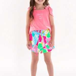 Conjunto Bata e Short Rosa