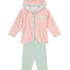 Conjunto Bebê Menina de Gatinho Rosa