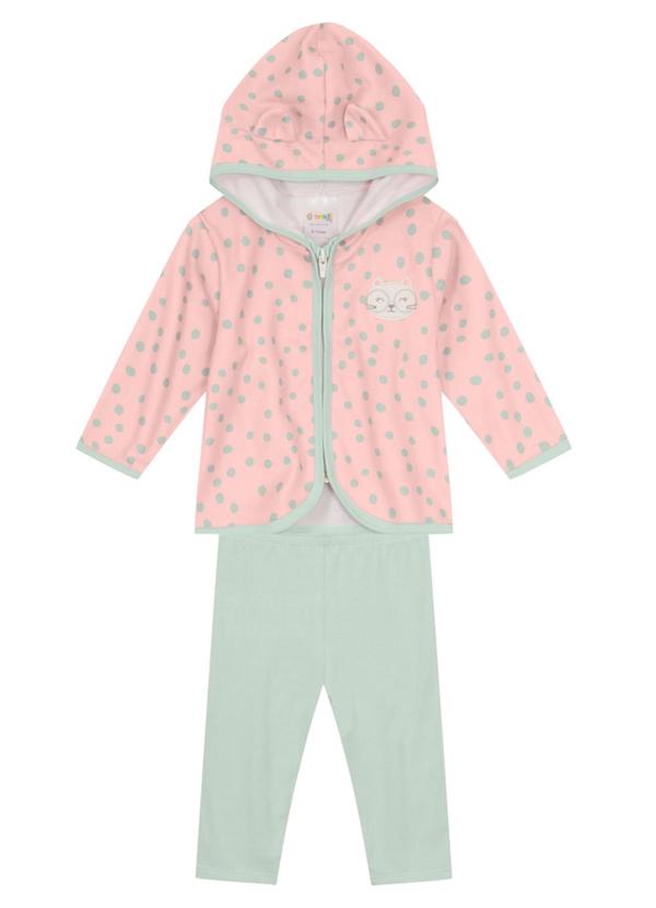 Conjunto Bebê Menina de Gatinho Rosa