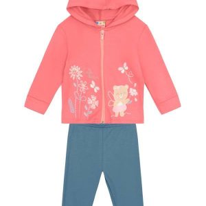 Conjunto Bebê Menina em Puff Rosa