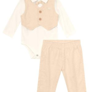 Conjunto Bebê Menino em Cotton Bege