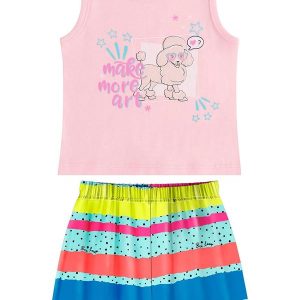 Conjunto Bebê com Regata e Short Rosa