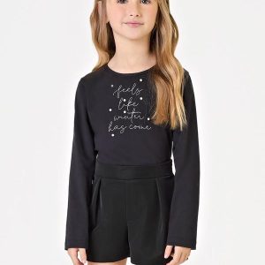 Conjunto Blusa com Shorts Feminino Preto