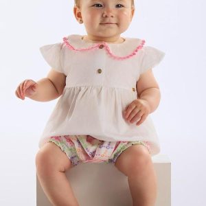 Conjunto Blusa e Calcinha Bebê Bege