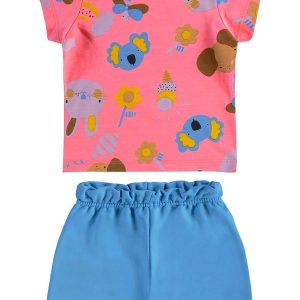 Conjunto Blusa e Ciclista Infantil Rosa