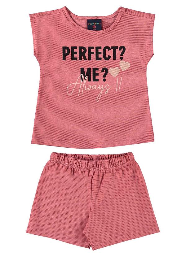 Conjunto Blusa e Short Bebê Vermelho