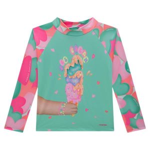 Conjunto Blusa e Tanga Proteção Uv Verde
