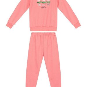Conjunto Blusão e Calça Bebê Menina Rosa