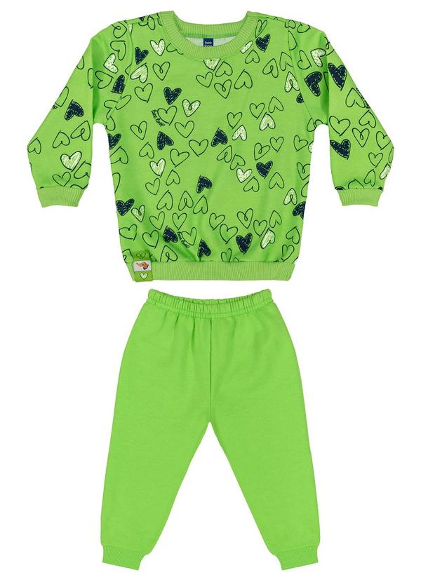 Conjunto Blusão e Calça Bebê Menina Verde
