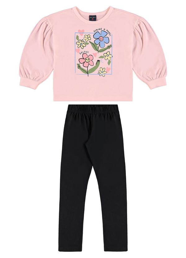 Conjunto Blusão e Calça Legging Rosa