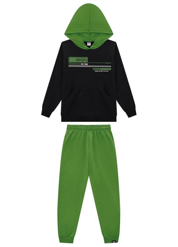 Conjunto Blusão e Calça em Malha Sport Preto