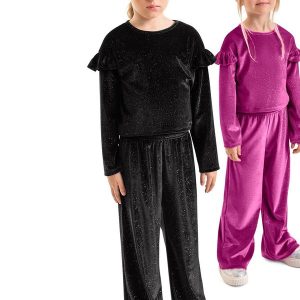 Conjunto Cropped e Wide Leg Infantil Preto