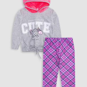Conjunto Feminino Casaco e Legging Cinza