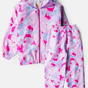 Conjunto Feminino Corta Vento Digital Rosa