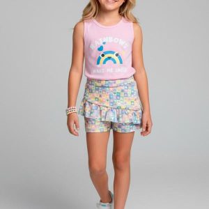 Conjunto Feminino Rainbows Rosa