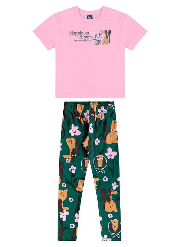 Conjunto Flores & Focinhos Rosa