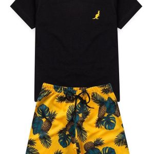 Conjunto Infantil Básico Abacaxi Kangulu Preto