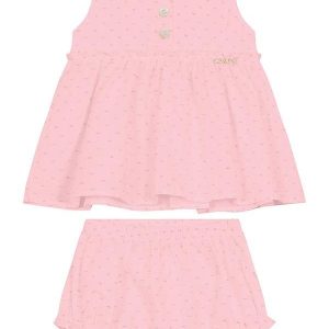 Conjunto Infantil Bata com Calcinha Rosa