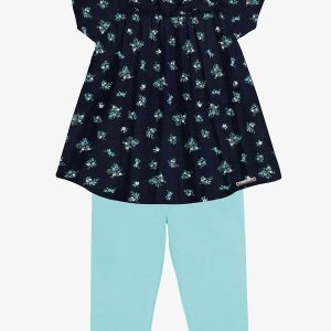 Conjunto Infantil Bata com Legging Azul