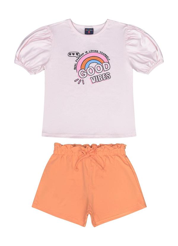 Conjunto Infantil Blusa e Shorts Rosa