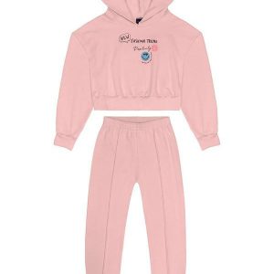 Conjunto Infantil Blusão e Calça Rosa