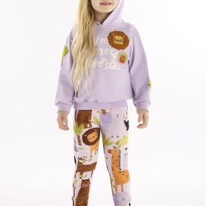 Conjunto Infantil Blusão e Calça Roxo