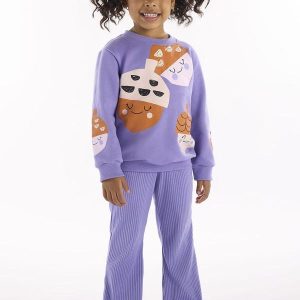 Conjunto Infantil Blusão e Calça Roxo