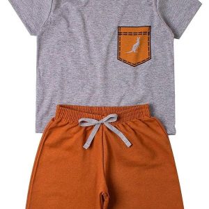 Conjunto Infantil Bolso Kangulu Mescla