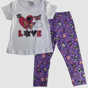 Conjunto Infantil Borboleta Branco