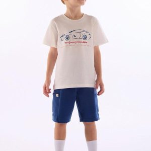 Conjunto Infantil Camiseta Bermuda Branco