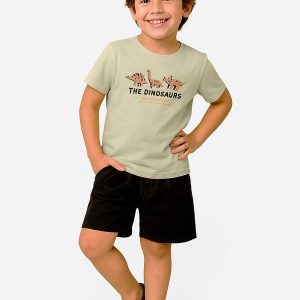 Conjunto Infantil Camiseta com Bermuda Verde