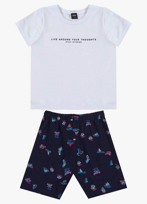 Conjunto Infantil Camiseta e Bermuda Azul