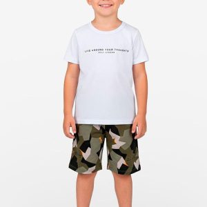 Conjunto Infantil Camiseta e Bermuda Verde