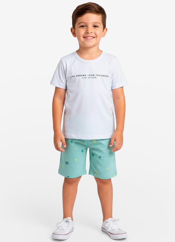 Conjunto Infantil Camiseta e Bermuda Verde