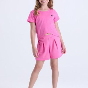 Conjunto Infantil Cropped Transpassado Rosa
