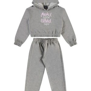 Conjunto Infantil Jaqueta e Calça Cinza