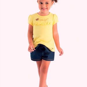 Conjunto Infantil Menina Amarelo