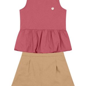 Conjunto Infantil Menina Balonê Rosa