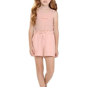 Conjunto Infantil Menina Believe Rosa