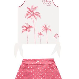 Conjunto Infantil Menina Estampa Off White