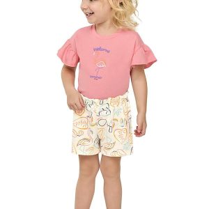 Conjunto Infantil Menina Flamingo Rosa
