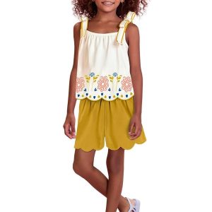 Conjunto Infantil Menina Flor Off White