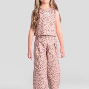 Conjunto Infantil Menina Floral Rosa