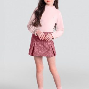 Conjunto Infantil Menina Floral Rosa