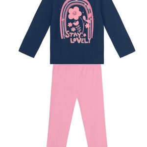 Conjunto Infantil Menina Florido Azul