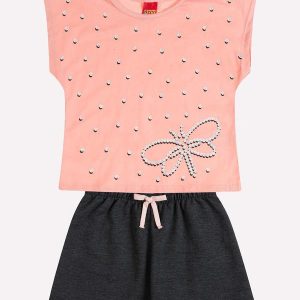 Conjunto Infantil Menina Libélula Rosa